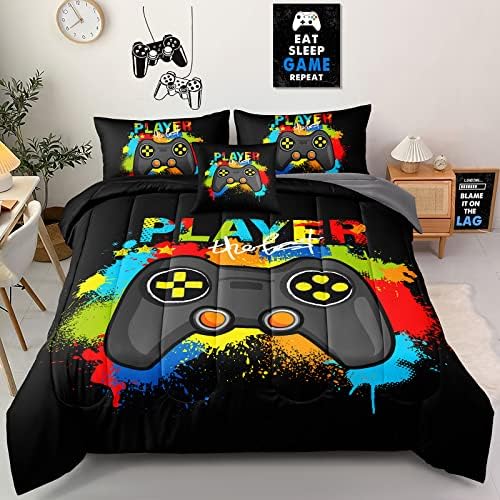 ZJian HOME 5 Piece Gaming Bedding Set Twin Size 1
