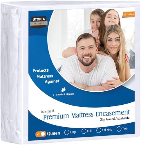 Utopia Bedding Waterproof Bed Bug Mattress Cover Queen