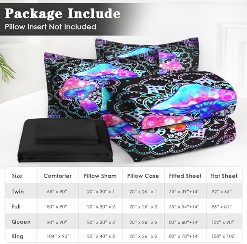 7 Pcs King Size Comforter Set with Pillowcases and Shams