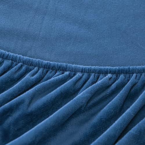Soft Crystal Velvet Fitted Sheet for Mattress Purple 150cm200cm
