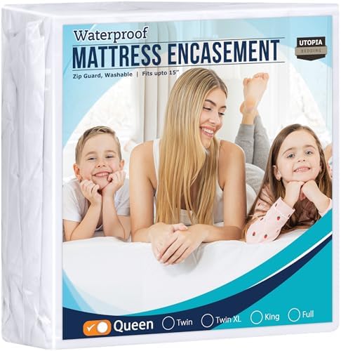 Utopia Bedding Queen Mattress Encasement Waterproof Protection