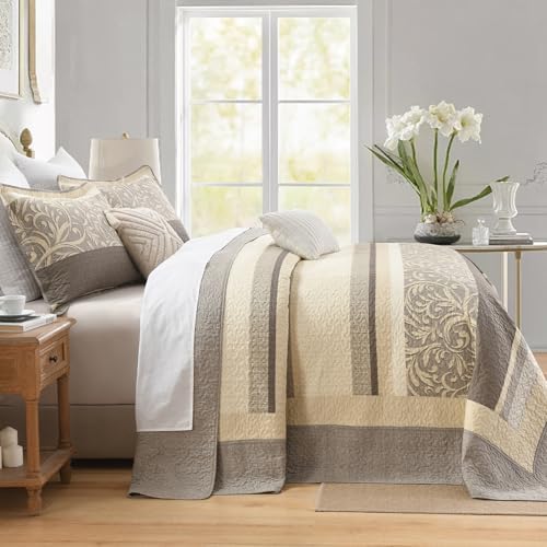 FineStichery Lightweight King Bedspread Set 3 Piece