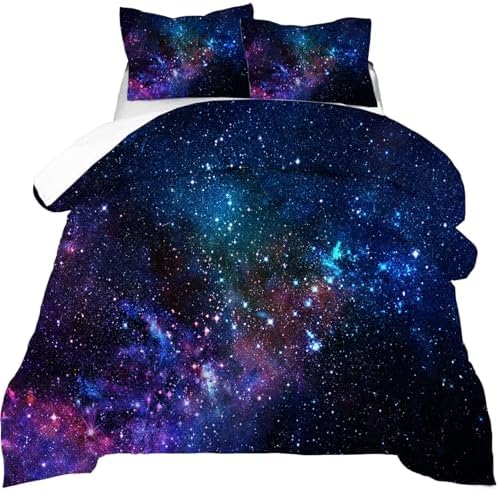 Kxry 3D Galaxy Comforter Set King Size