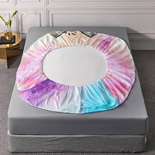 XYNHML Wolf Tie Dye Rose Bedding Set for Kids