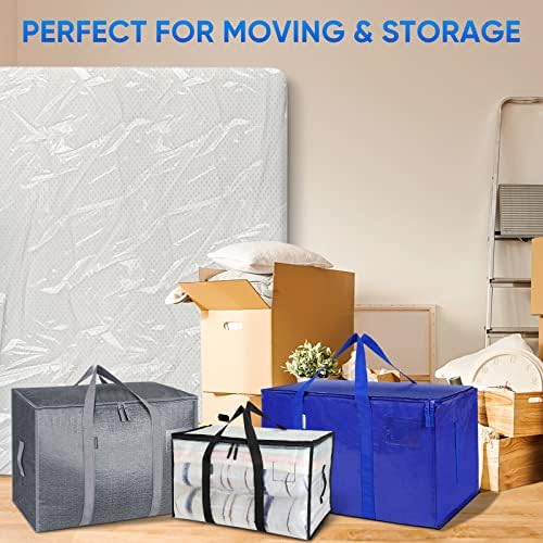 TICONN 2PK Plastic Mattress Bags Twin 15 Mil Waterproof Encasements