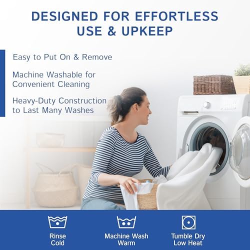 Four Seasons Essentials Queen Mattress Encasement - Waterproof Dust Mite Bedbug Pet Hair Protection