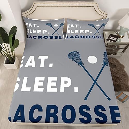 Feelyou Lacrosse Bed Sheet Set for Kids Adults Queen Size