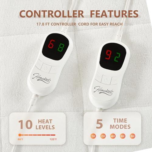 Homemate Heated Mattress Pad Queen Size 5 Settings