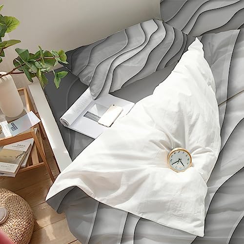 LooPoP 4PCS California King Bedding Set Grey