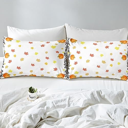 Erosebridal Pumpkin Bed Sheet Set Queen Size 1