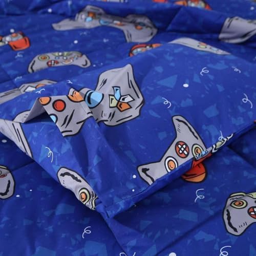 SDIII 3PCS Blue Gaming Comforter Set