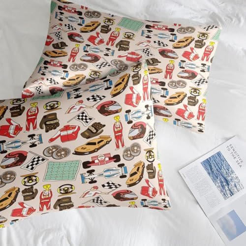 Pamnest Comforter Set Twin Size Race Car Theme