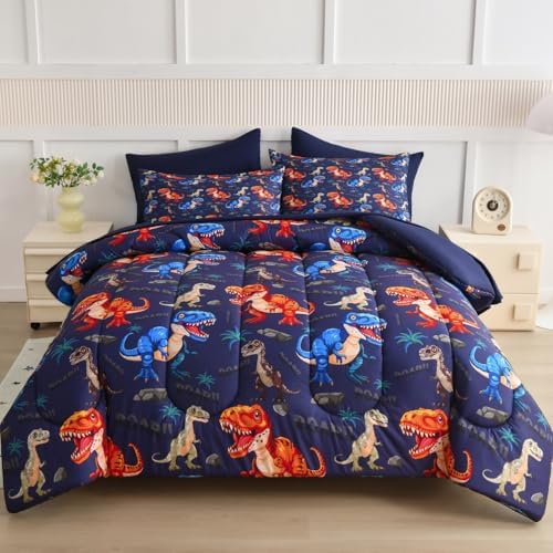 ALAOOKKA Kids Dinosaur Comforter Set 5 Piece