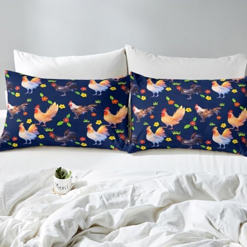 Erosebridal Rooster Bedding Set for Kids Twin Size