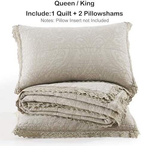 HORIMOTE HOME Stone-Washed Cotton Quilt Set King Size