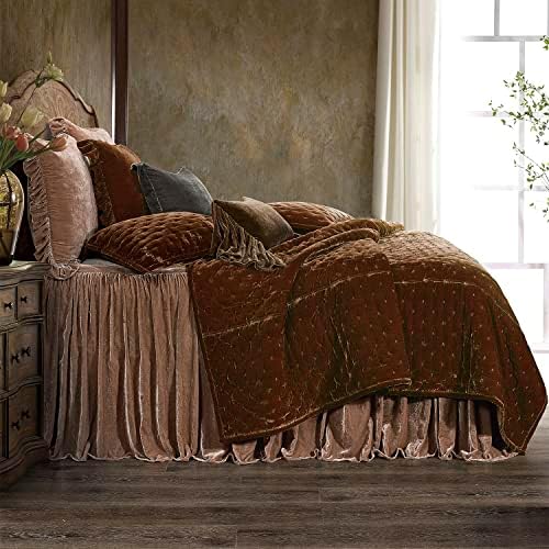 HiEnd Accents Stella Faux Silk Velvet Bedspread Set