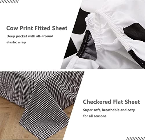 SUCSES Cow Print Comforter Set 8-Piece Kids Bedding