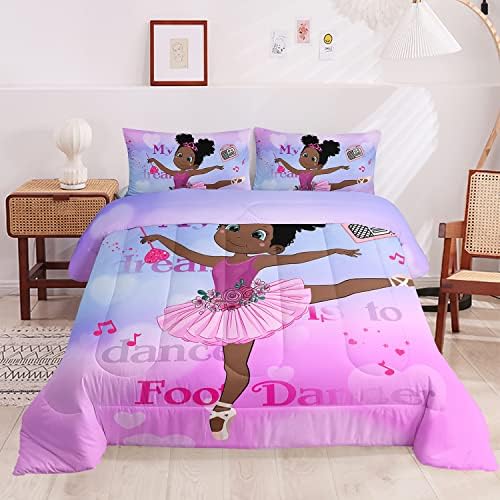 HOSIMA Twin Comforter Set with Black Girl Magic Design