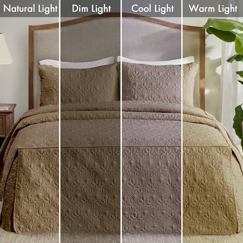 Madison Park Quebec 3 Piece Split Corner Quilted Bedspread Set