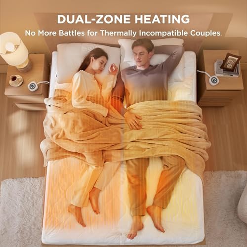 Bedsure Heated Mattress Pad Queen - 10 Heat Settings Waterproof Dual Controller