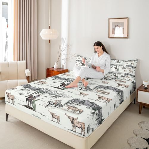 Castle Fairy Western Cowboy Queen Fitted Sheet Set