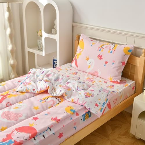 Yadangxiawa 2-Piece Kids Comforter Set with Princess Pattern