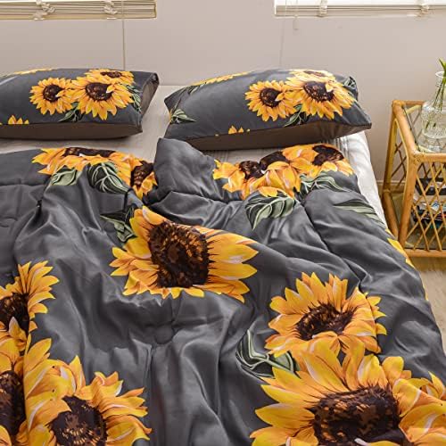 NTBED Sunflower Comforter Set for Girls Teens Women