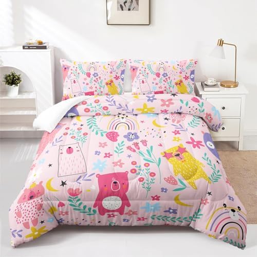 QOOMO Cartoon Bear Kids Comforter Set 1