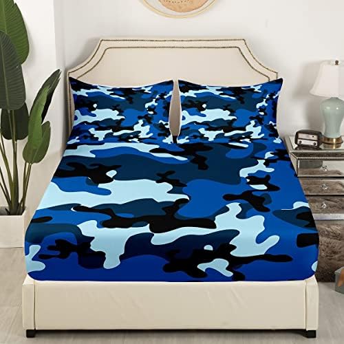 Feelyou Kids Camo Sheet Set 4Pcs Queen Size