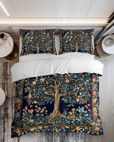 ZOE GARDEN Tree Floral Bed Duvet Cover Set