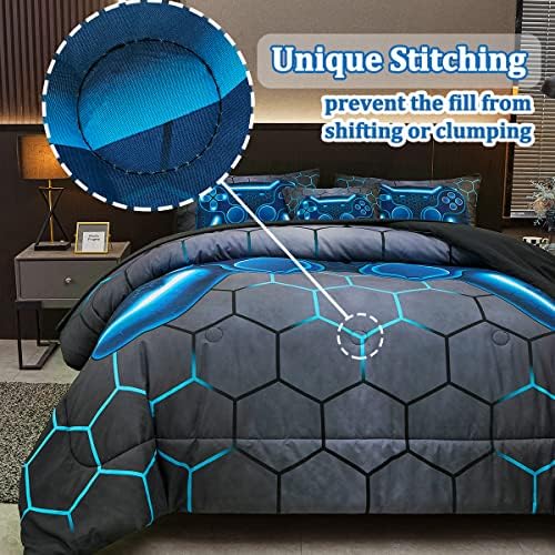 Game Console Blue Comforter Set 6 Pcs Bed in a Bag 1