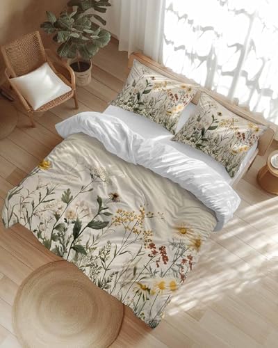 ZOE GARDEN Botanical Queen Duvet Cover Set