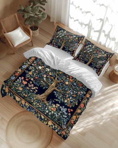 ZOE GARDEN Tree Floral Bed Duvet Cover Set