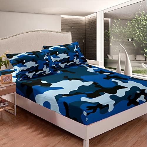 Feelyou Kids Camo Sheet Set 4Pcs Queen Size