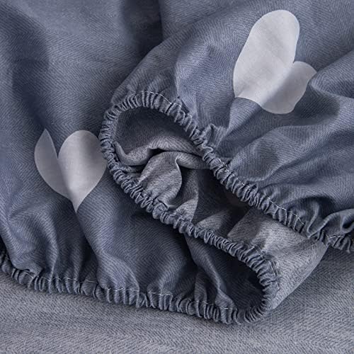 FCLDESHOP Cotton Fitted Sheet with 30cm Deep Pocket