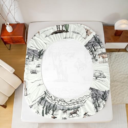 Castle Fairy Western Cowboy Queen Fitted Sheet Set