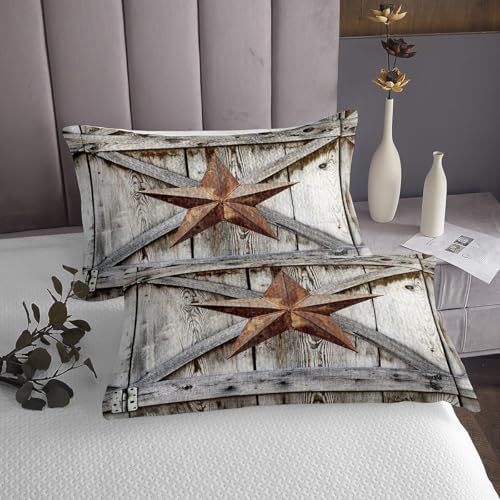 Feelyou Texas Star Bedspread King Size Quilted Coverlet Set 3Pcs