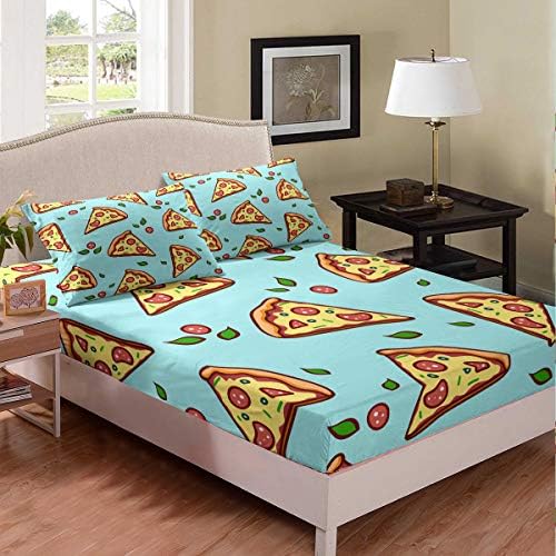 Feelyou Kids Pizza Bed Sheet Set Twin Size