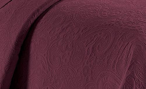 Linen Plus Embossed Coverlet Set - KingCalifornia King