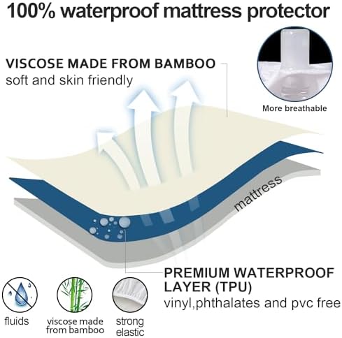 Moonsea Twin XL Mattress Protector Cooling Waterproof