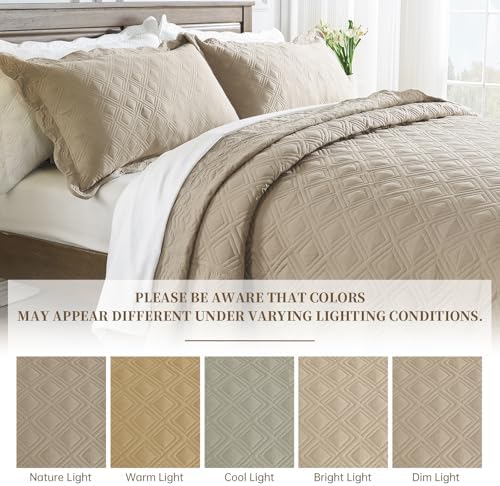 Suchbed California King Bedspread Set Beige