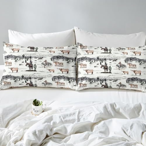 Castle Fairy Western Cowboy Queen Fitted Sheet Set