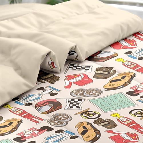 Pamnest Comforter Set Twin Size Race Car Theme