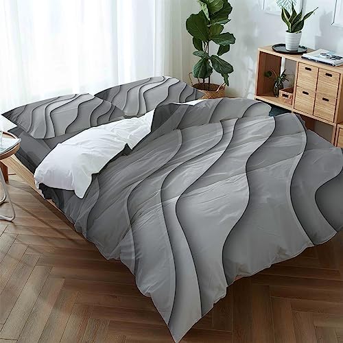 LooPoP 4PCS California King Bedding Set Grey