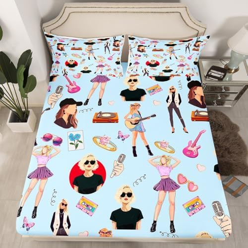 Jejeloiu Music Lover Twin Bedding Set 1