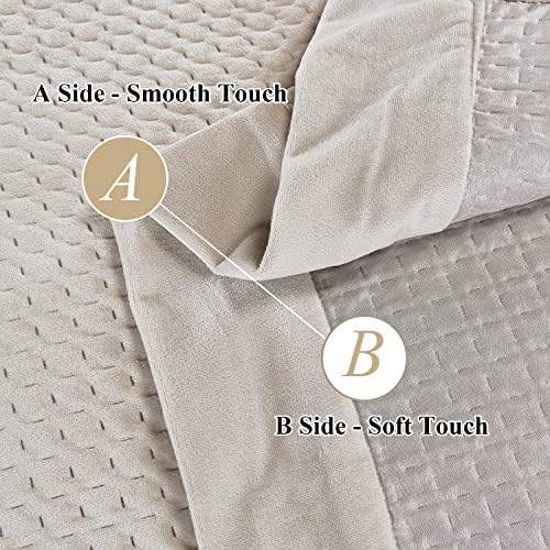 SimpleOpulence Velvet Bedspread Set 3Pcs Queen Size