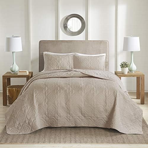 510 DESIGN Reversible Quilt Set Khaki 3 Piece