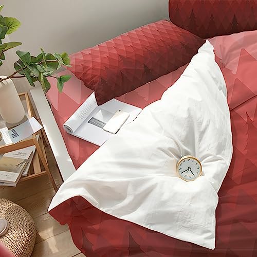 LooPoP Red Gradient California King Comforter Set 4PCS