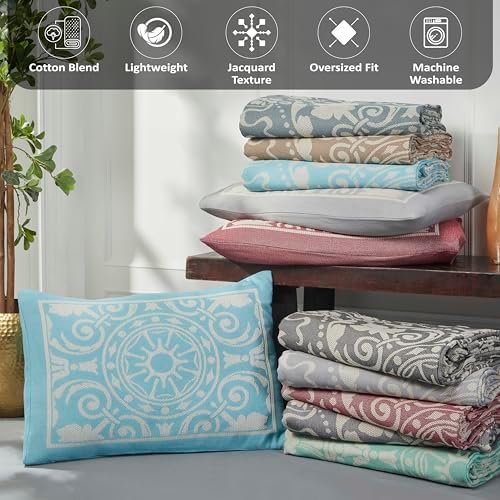 Superior Cotton Blend 3-Piece Bedspread Set Queen Berry Red