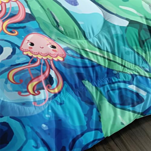 Ocean Animal Theme 3pc Comforter Set for Kids